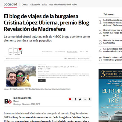 Cristina López Ubierna - Prensa - 3conlasmaletasacuestas - burgosconecta.es